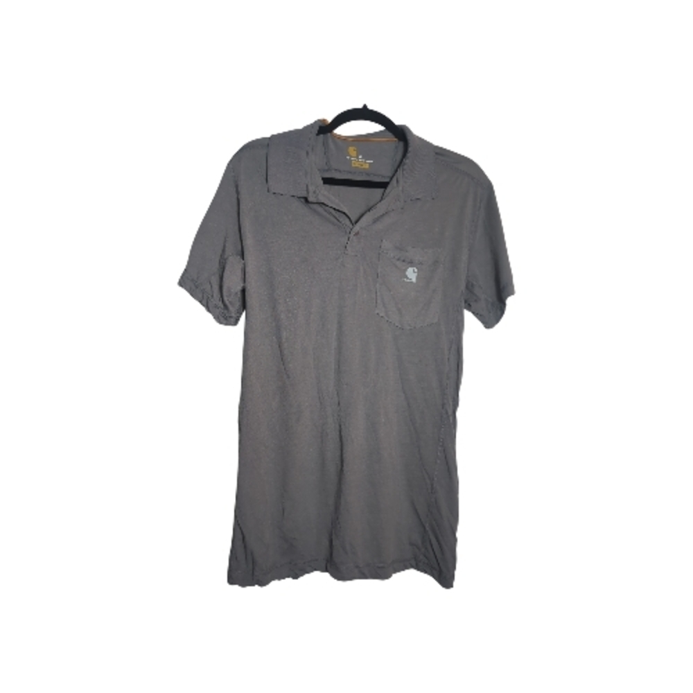 Carhartt Men's Short Sleeve Pocket Relaxed Fit Polo Charcoal Gray Outdoor Rugged